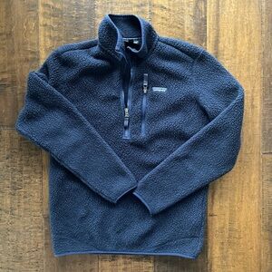 Patagonia Retro Pile New Navy Fleece quarter zip pullover sz Medium
